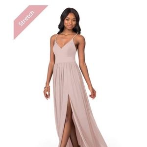 Azazie Dustie Rose Full Length Dress